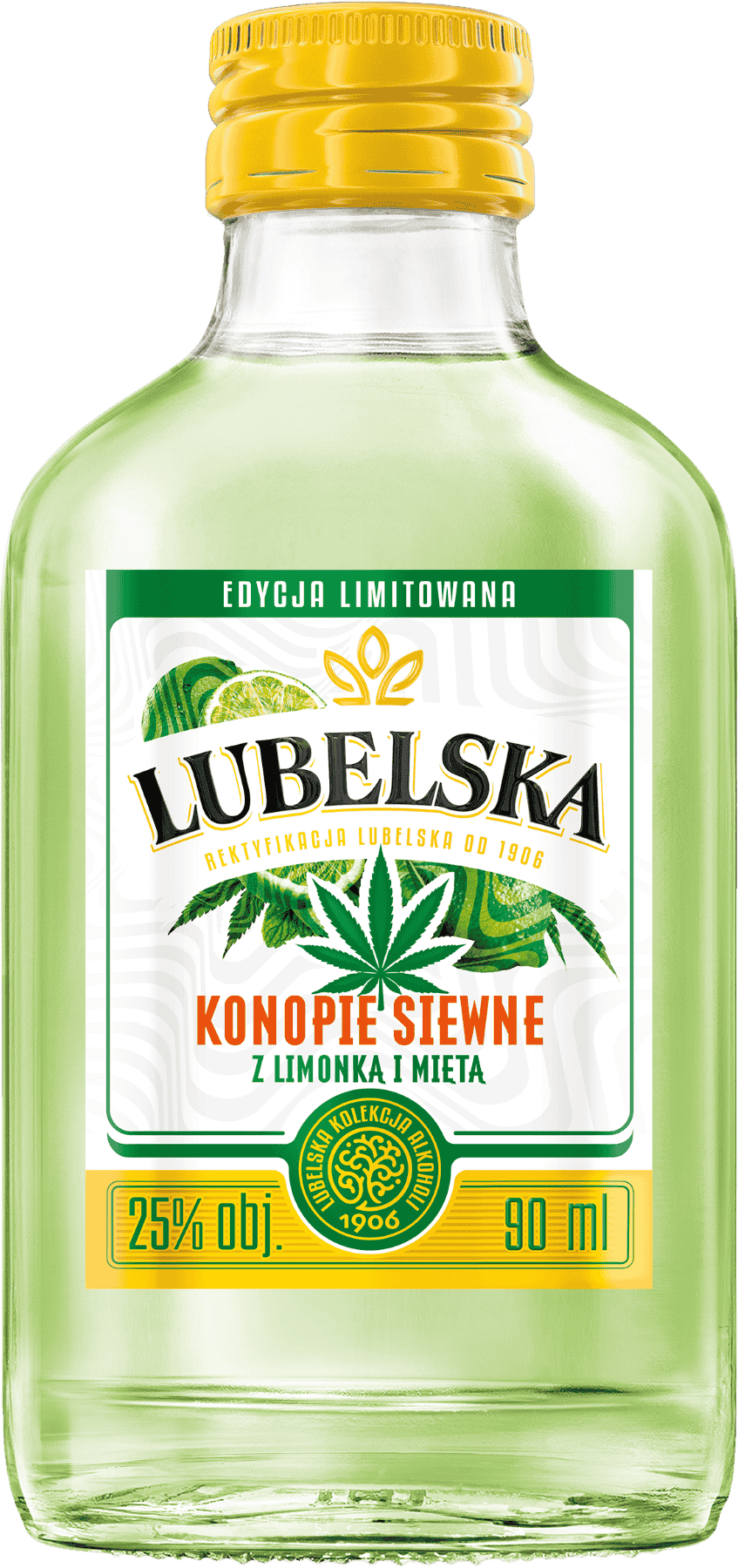 Likier konopie limonka mięta Lubelska 90ml 25% widok główny 