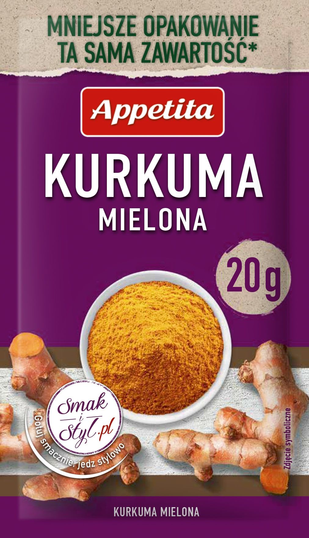 Przyprawa kurkuma Mielona Appetita 20g widok 1