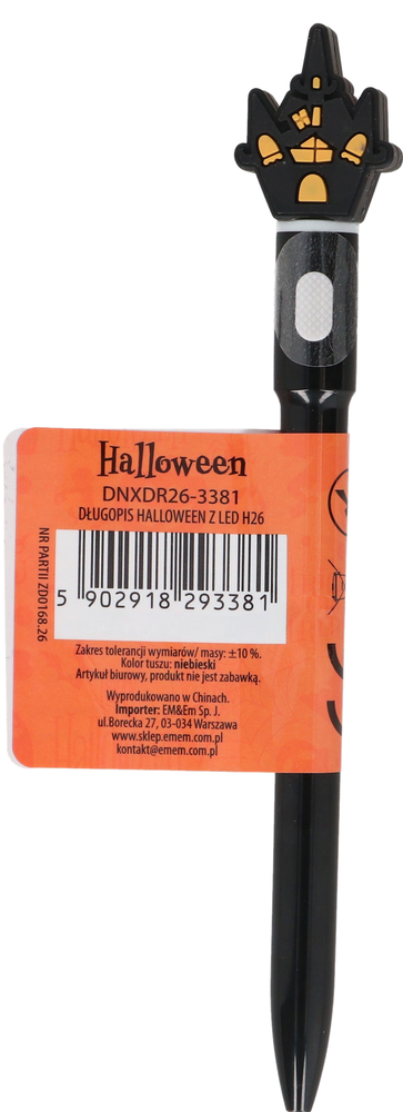 Długopis halloween z LED H26 widok 1