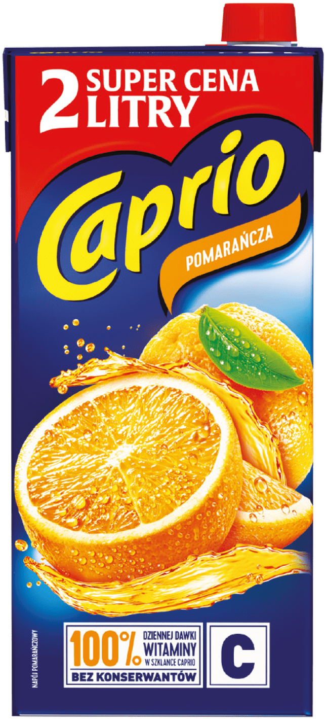 Napój pomarańczowy Caprio 2l widok główny