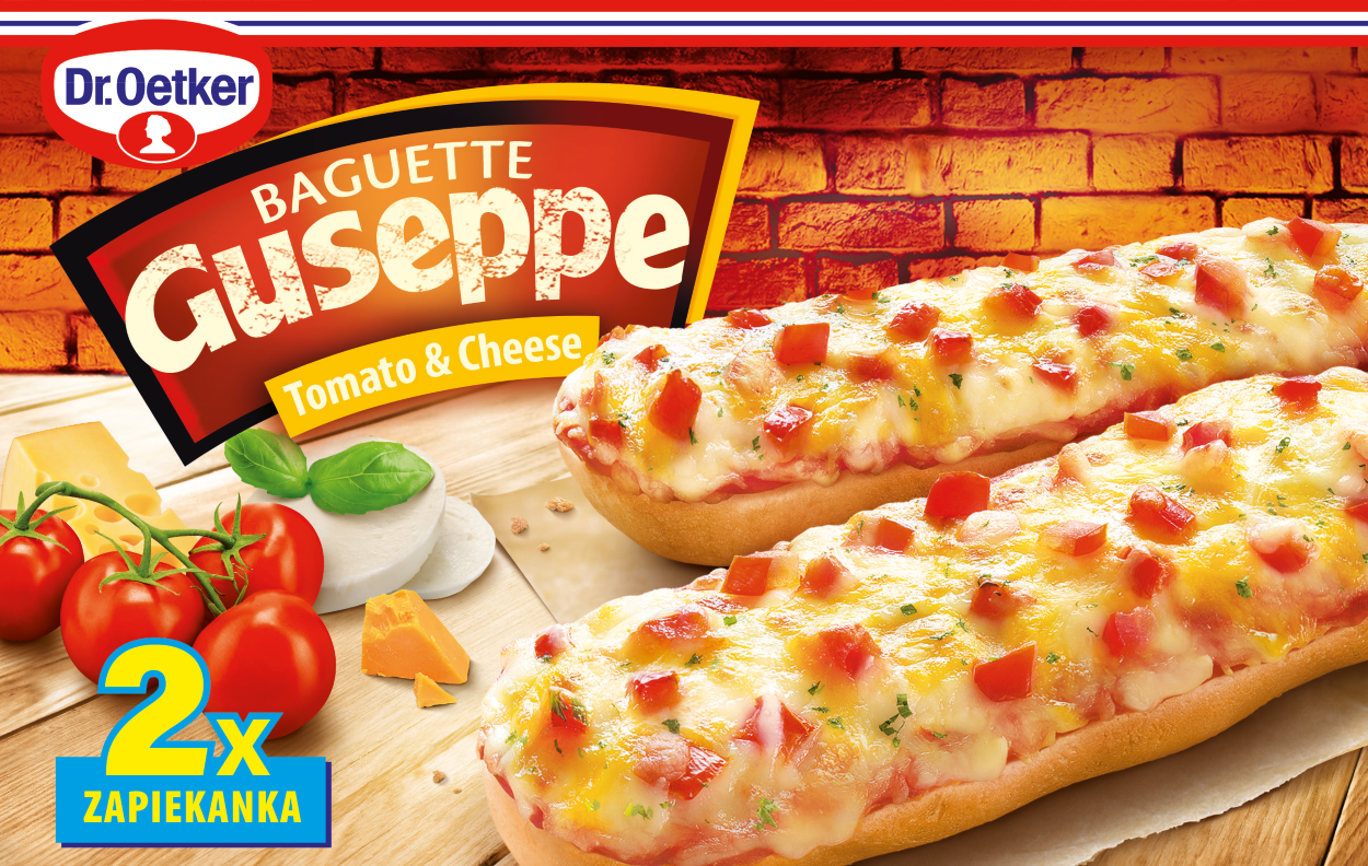 Zapiekanki tomato&cheese Guseppe Baguette 250g widok 1