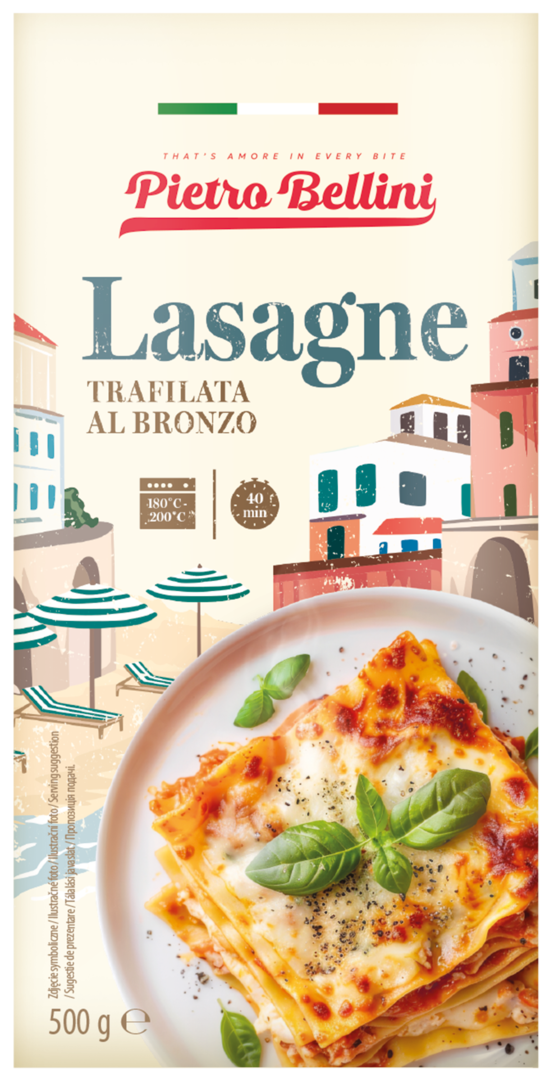 Makaron lasagne Pietro Bellini 500g widok 1