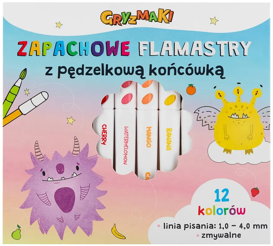 Flamastry Zapachowe Gryzmaki 12kol Sz25 widok 1