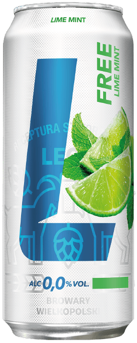 Piwo Lech Free limonka miętą 0,5l 0% puszka widok główny