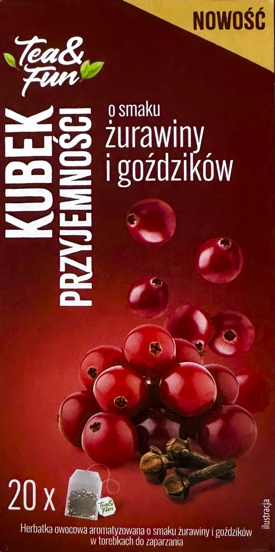 Herbatka owocowa o sm żuraw i goździ Tea&Fun 20x2g widok główny 