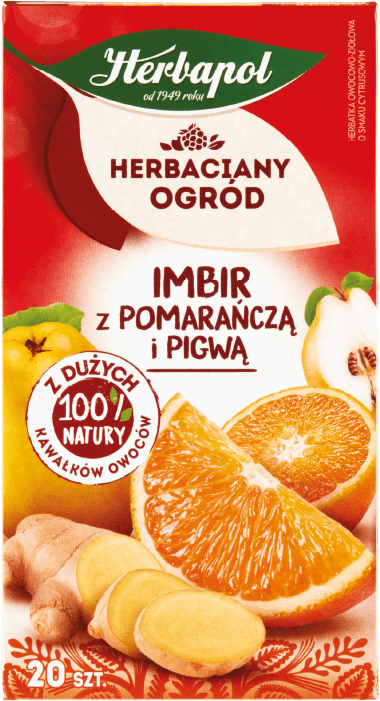 Herbatka owocowa imb pom Herbaciany Ogród 20x2,5g widok główny 
