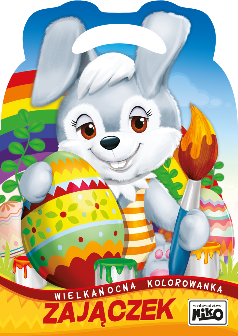 Kolorowanka wielkanocna z wykrojnika z naklejkami widok 2