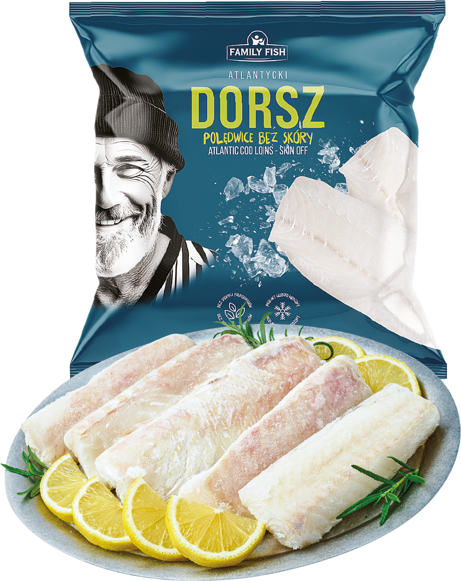 Polędwice z dorsza atlantycki Family Fish 540/450g widok główny
