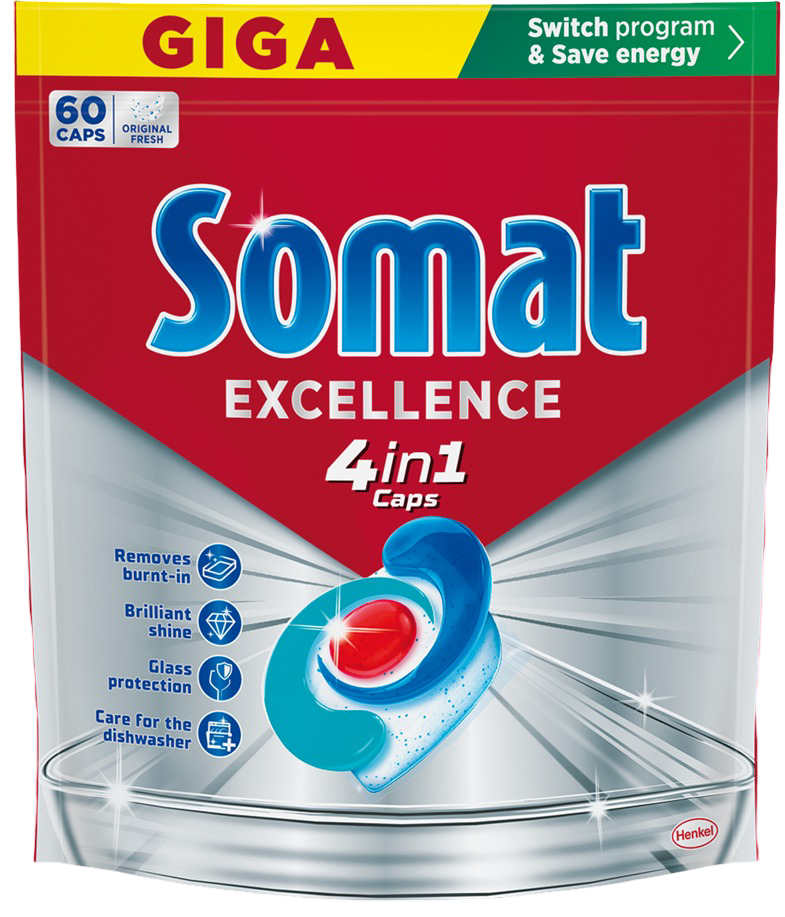 Kapsułki do zmywarki 4in1 Somat Excellence 60szt widok 1