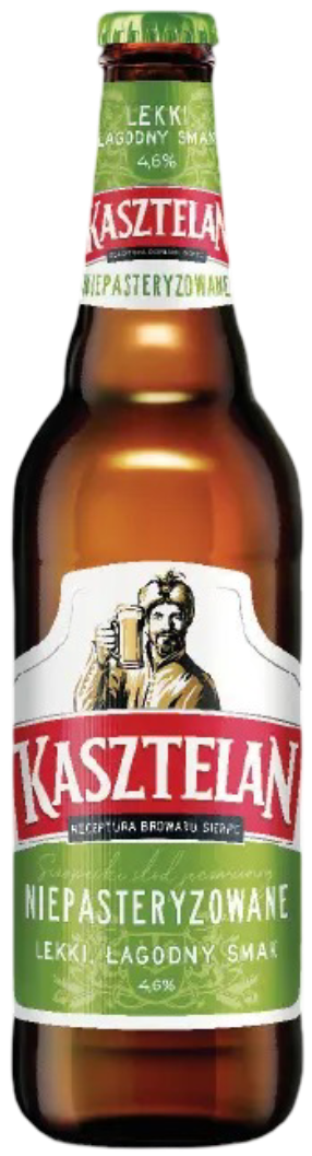 Piwo Kasztelan niepasteryzow. 0,5l 4,6% but. zw. widok główny