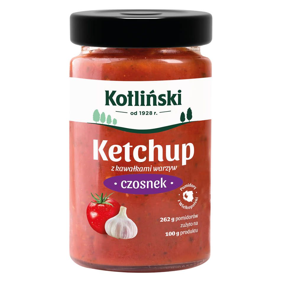 Ketchup czosnek/papryka Kotliński 310g widok 1