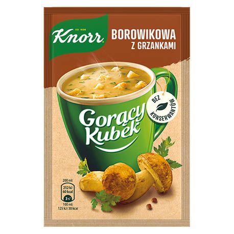 Zupa Gorący Kubek borowikowa z grzankami Knorr 15g widok 1