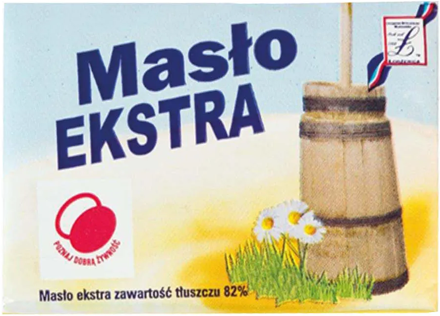 Masło ekstra 82% OSM Łobżenica 200g widok 1