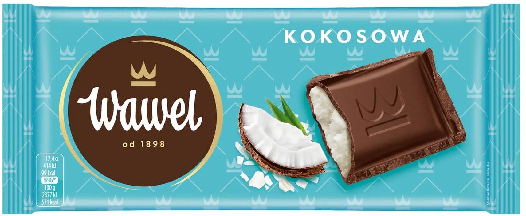 Czekolada kokosowa Wawel 87g widok 1