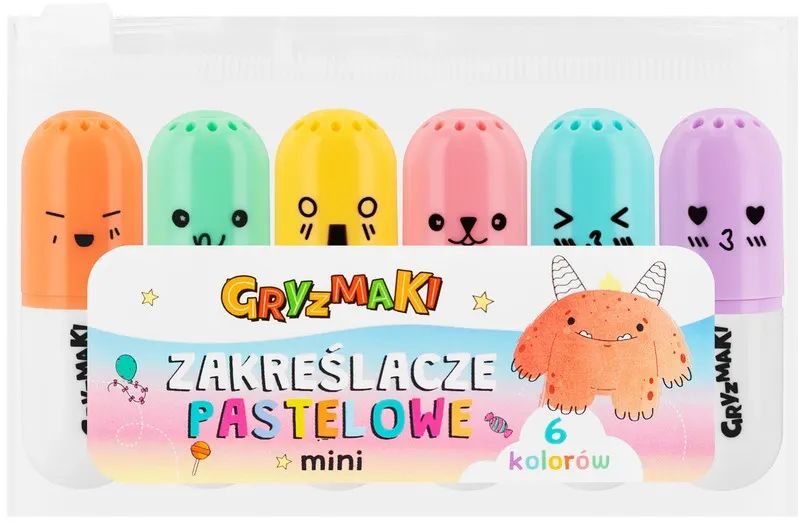Zestaw zakreślaczy mini Gryzmaki 4/6szt mix SZ25 widok 1