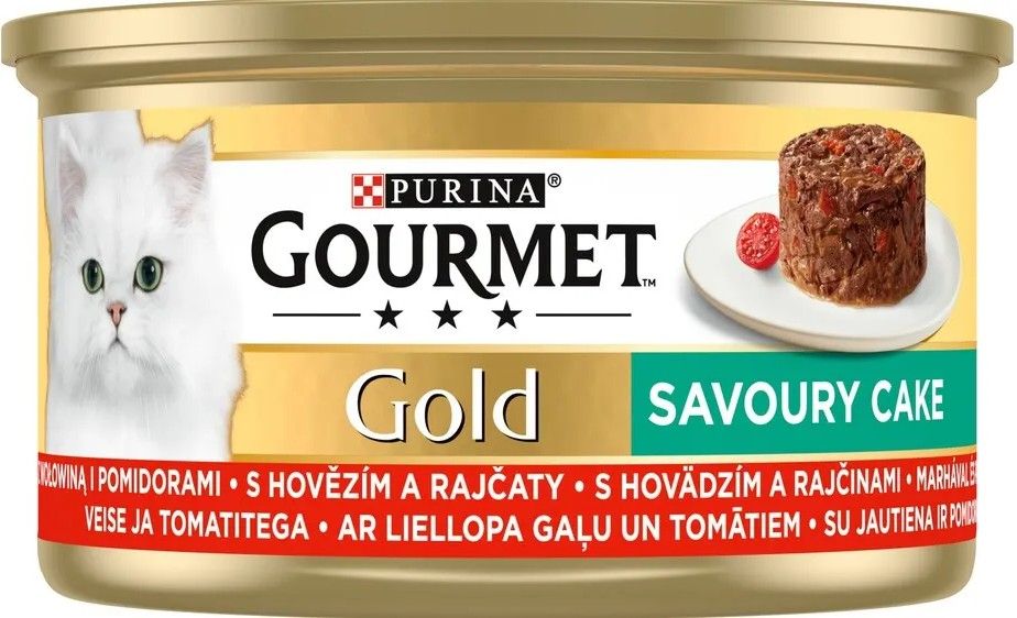 Karma dla kota mokra woło pomidor Gourmet Gold 85g widok główny