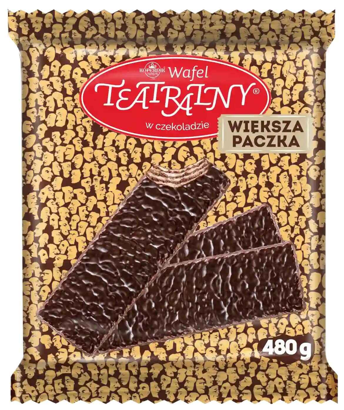 Wafle teatralne w czekoladzie Kopernik 480g widok 1