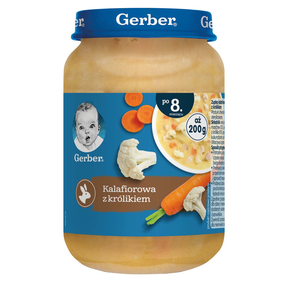 Danie zupka kalafiorowa z królikiem Gerber 200g widok 1