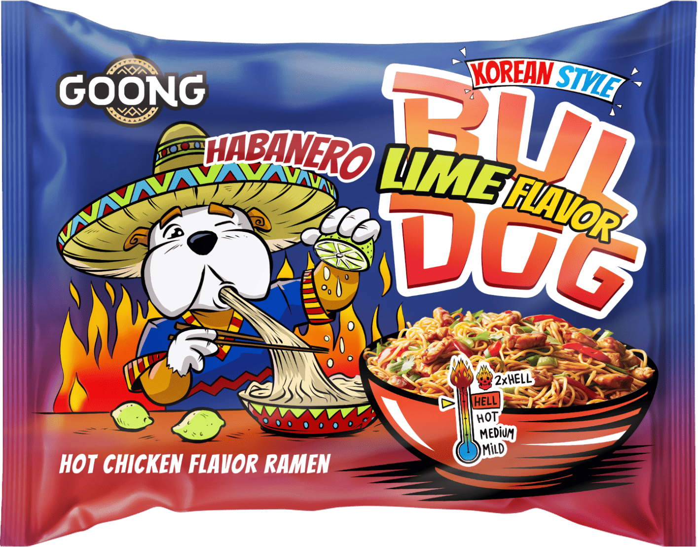Danie nudle habanero lime Buldog  Goong 117g widok 1
