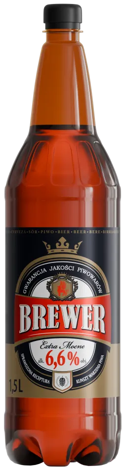 Piwo Brewer extra mocne 1,5l 6,6% pet widok 1