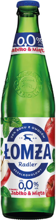 Napój piwny Łomża Radler ja mię 0,5l 0% but. bzzw. widok główny 