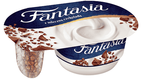 Jogurt z mleczną czekoladą Fantasia 106g widok 1