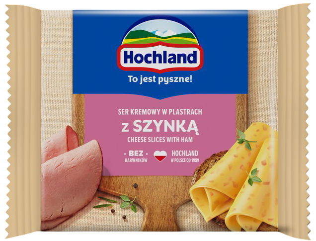Ser topiony z szynką Hochland plastry 130g widok 1