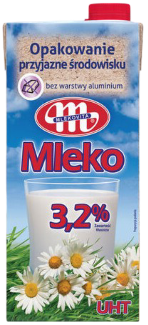 Mleko UHT 3,2% Mlekovita 1l widok 1