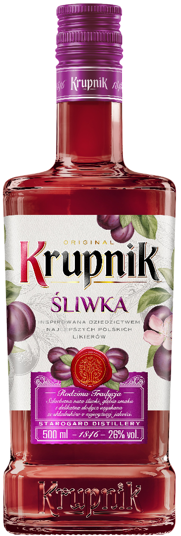 Likier Krupnik śliwka 0,5l 26% widok główny