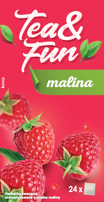 Herbatka owocowa malina Tea&Fun 24x1,75g widok główny 