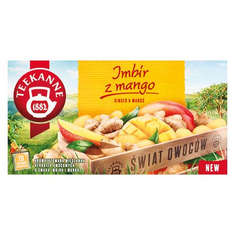 Herbatka owocowa imbir z mango Teekanne 20x1,75g widok 1