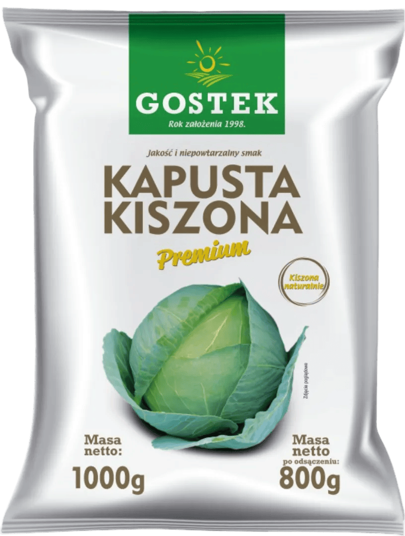 Kapusta kiszona Gostek 1kg/800g widok 1