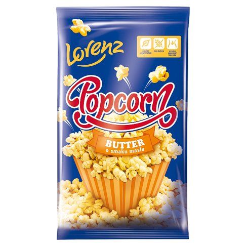 Popcorn do mikrofali o smaku masła Lorenz 90g widok 1