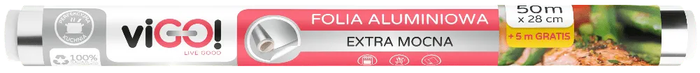Folia aluminiowa viGO! 50+5m gratis widok 2