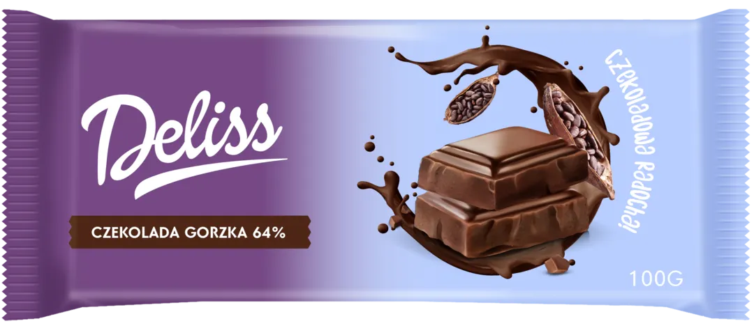 Czekolada gorzka 64% Deliss 100g widok główny 