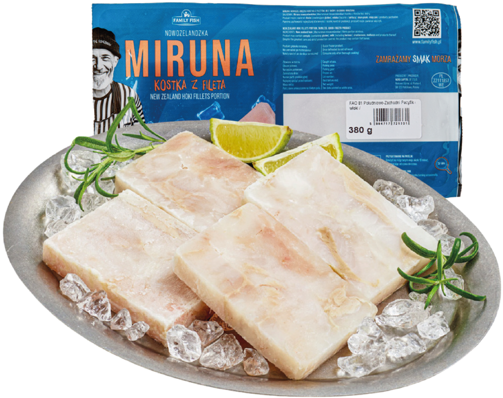 Miruna filet kostka Family Fish 380g widok główny