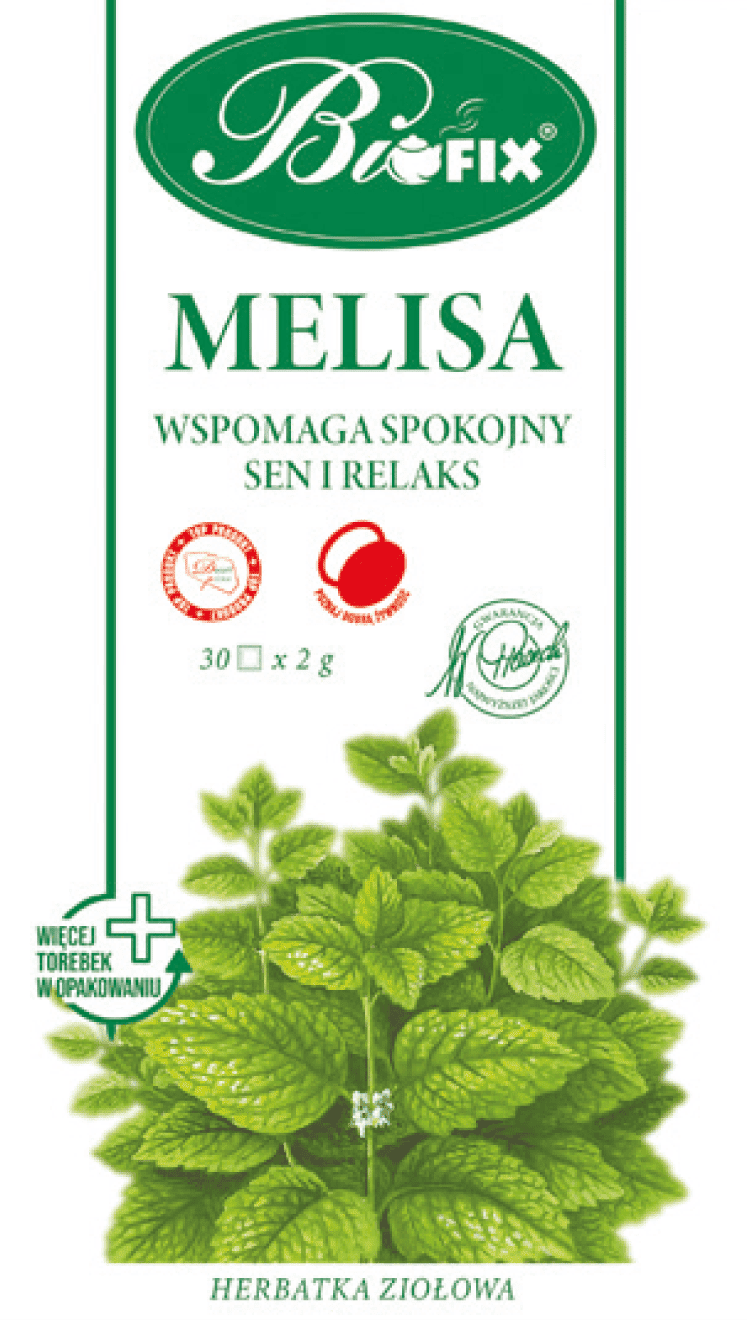 Herbatka ziołowa melisa Bifix 30x2g widok główny