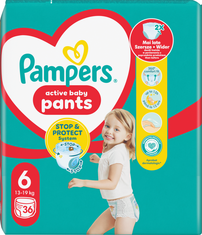 Pieluchomajtki 6 extra large 15+kg Pampers 36szt widok 1