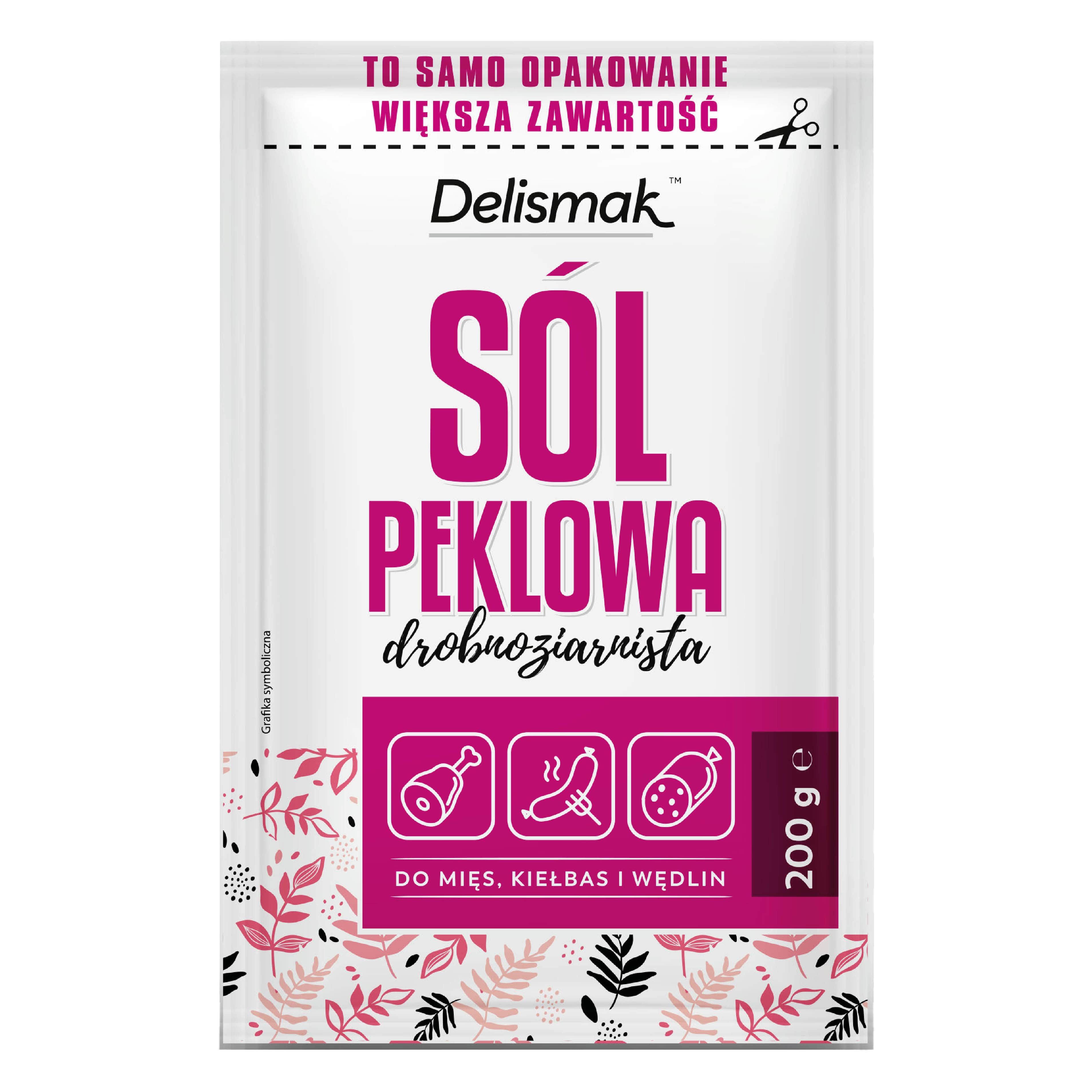 Sól peklowa drobnoziarnista Delismak 200g widok 1