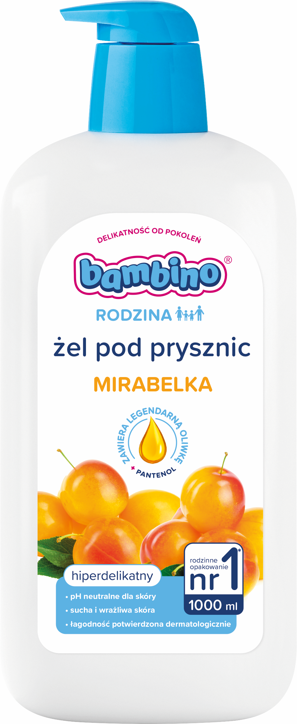 Żel pod prysznic mirabelka Bambino Rodzina 1l widok 1