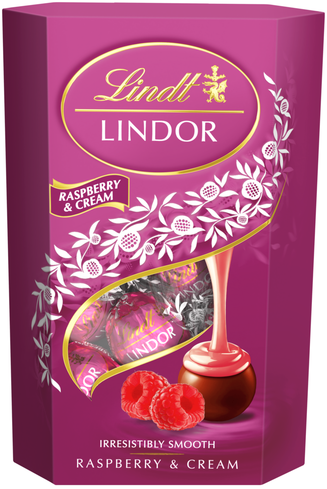 Bombonierka raspberry&cream Lindor 200g widok 1