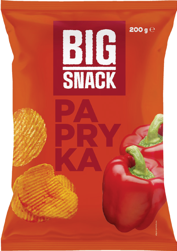 Chipsy papryka Big Snack 200g widok główny