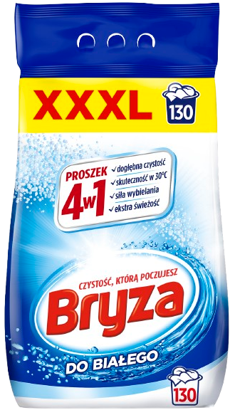 Proszek do prania Bryza 4w1 biały 130p 8,45kg widok 1