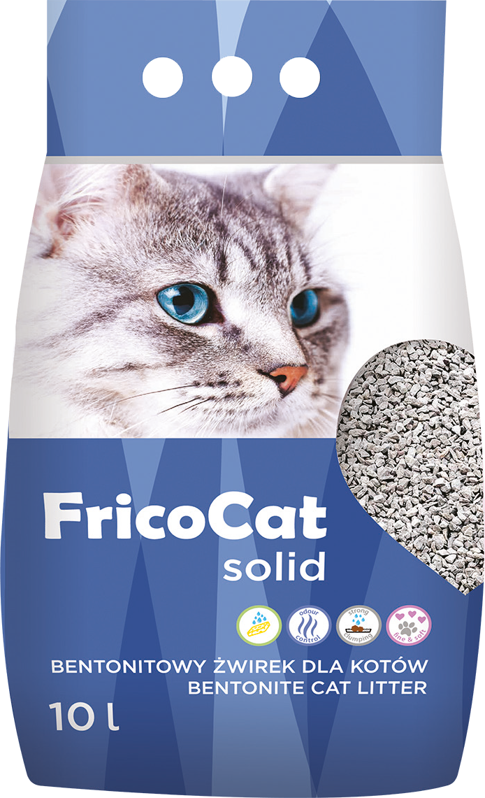 Żwirek dla kota bentonitowy Fricocat Solid 10l widok 1