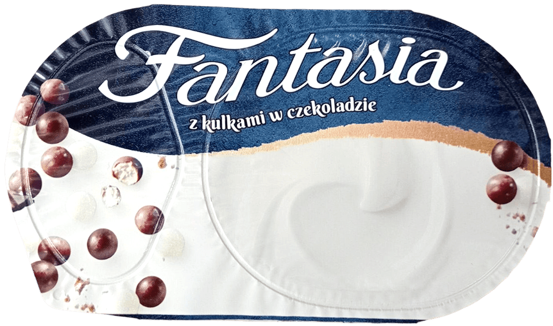 Jogurt z kulkami w czekoladzie Fantasia 100g widok główny