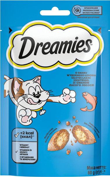 Przysmak dla kota łosoś Dreamies 60g widok główny 