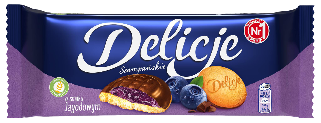 Biszkopty z galaretką jagodową Delicje 147g widok 1