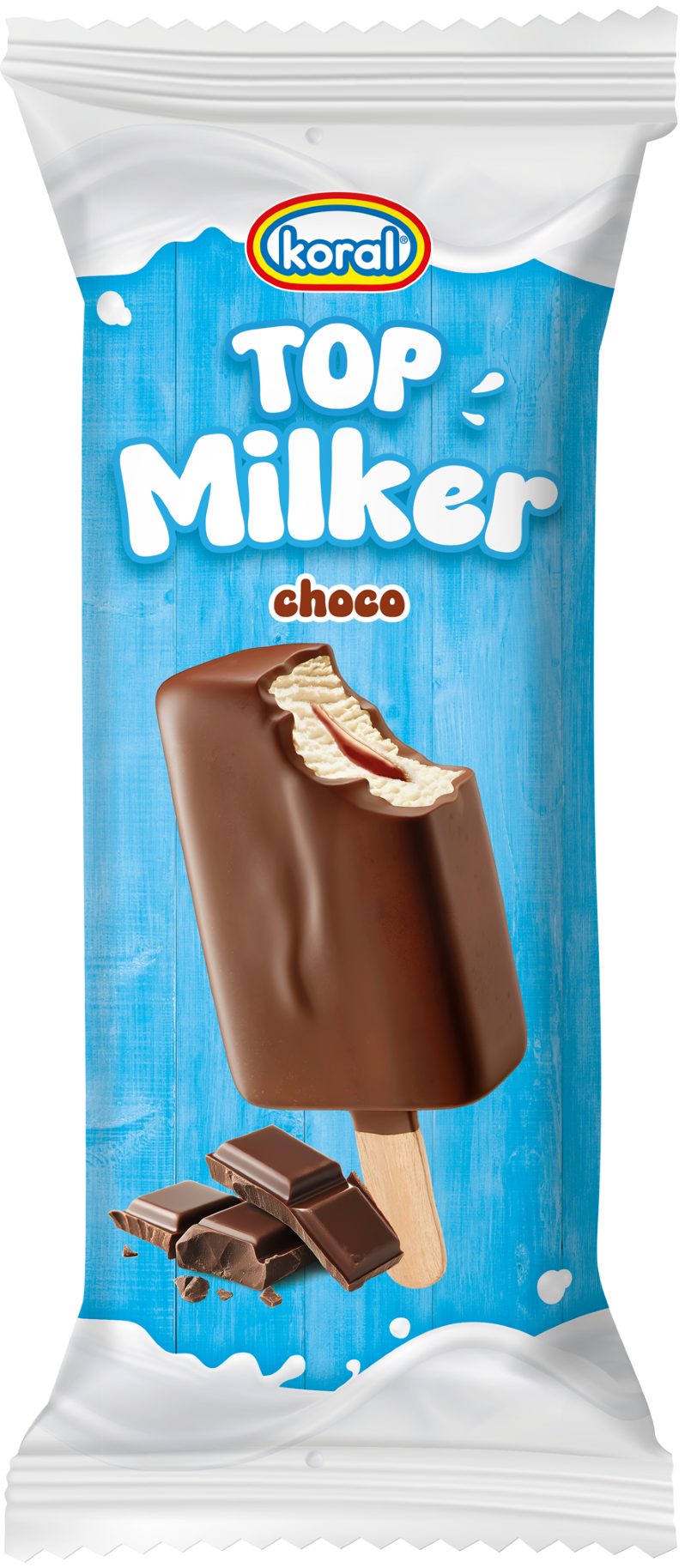 Lody na patyku choco Top Milker Koral 110ml widok główny