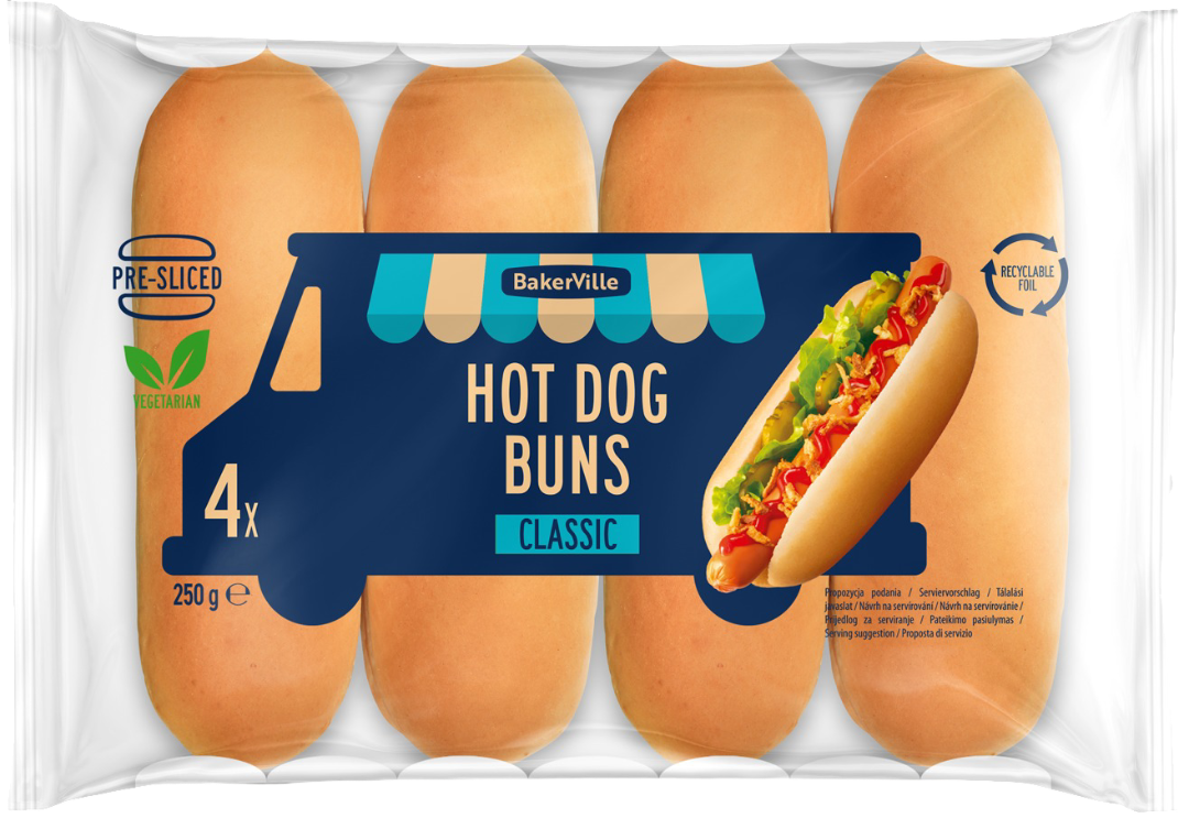 Bułki hot dog buns classic BakerVille 250g widok 1