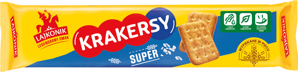 Krakersy super Lajkonik 180g widok główny 